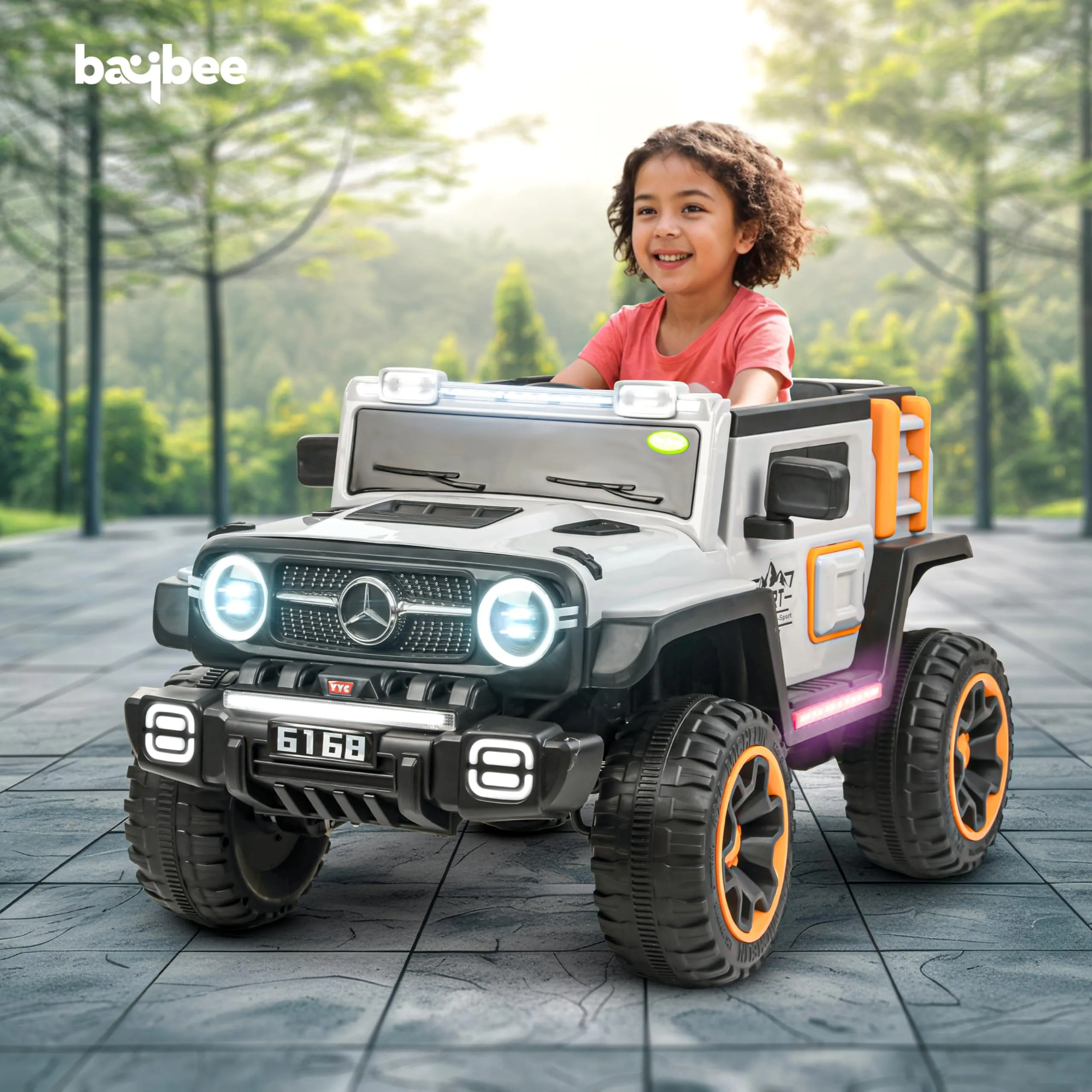 Baybee Ridge Battery Operated Jeep for Kids, with Music & Light | Electric Jeep for Kids to Drive 3 to 8 Years Boy Girl