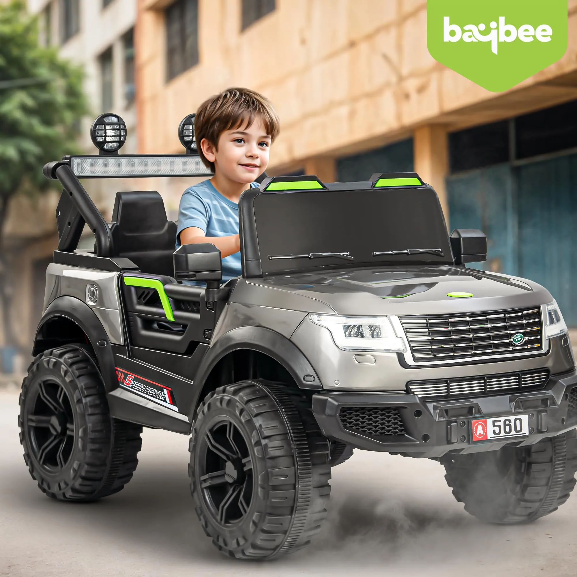 Baybee Rover Rechargeable Battery Operated Jeep for Kids, with Light & Music | Kids to Drive 3 to 8 Years Boys Girls