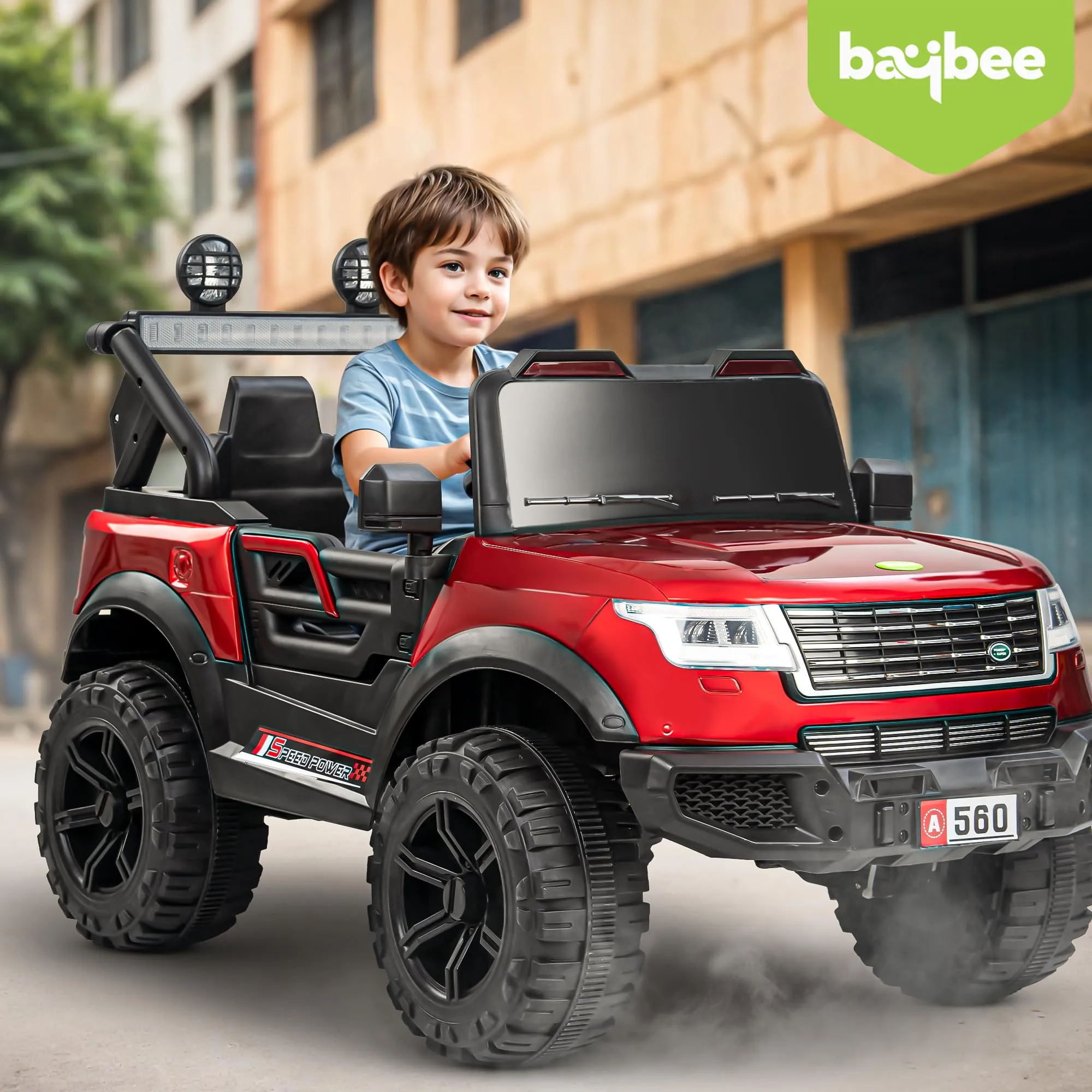 Baybee Rover Rechargeable Battery Operated Jeep for Kids, with Light & Music | Kids to Drive 3 to 8 Years Boys Girls