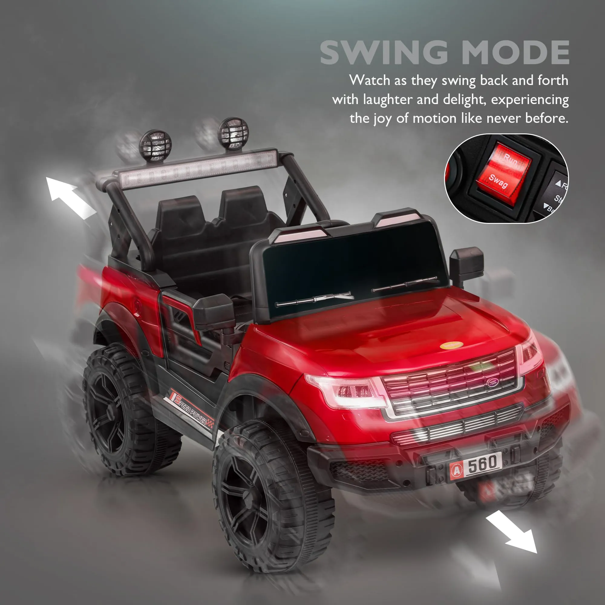 Baybee Rover Rechargeable Battery Operated Jeep for Kids, with Light & Music | Kids to Drive 3 to 8 Years Boys Girls