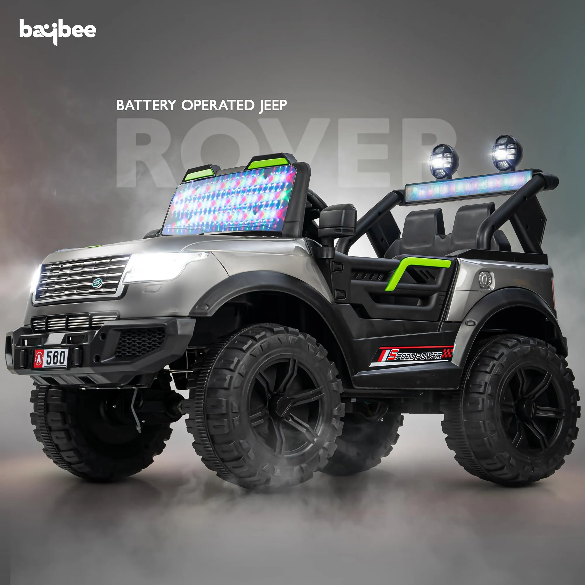 Baybee Rover Rechargeable Battery Operated Jeep for Kids, with Light & Music | Kids to Drive 3 to 8 Years Boys Girls