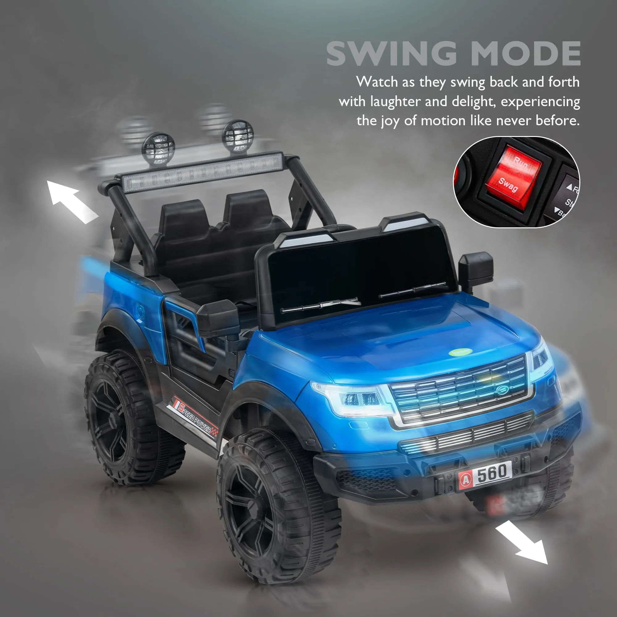 Baybee Rover Rechargeable Battery Operated Jeep for Kids, with Light & Music | Kids to Drive 3 to 8 Years Boys Girls