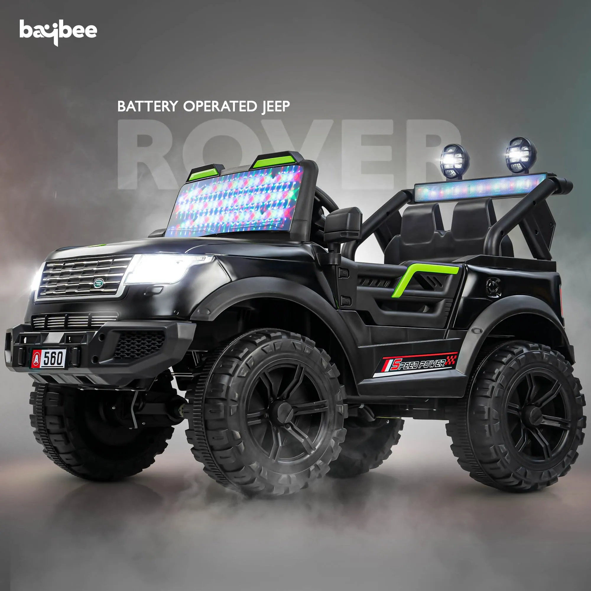 Baybee Rover Rechargeable Battery Operated Jeep for Kids, with Light & Music | Kids to Drive 3 to 8 Years Boys Girls