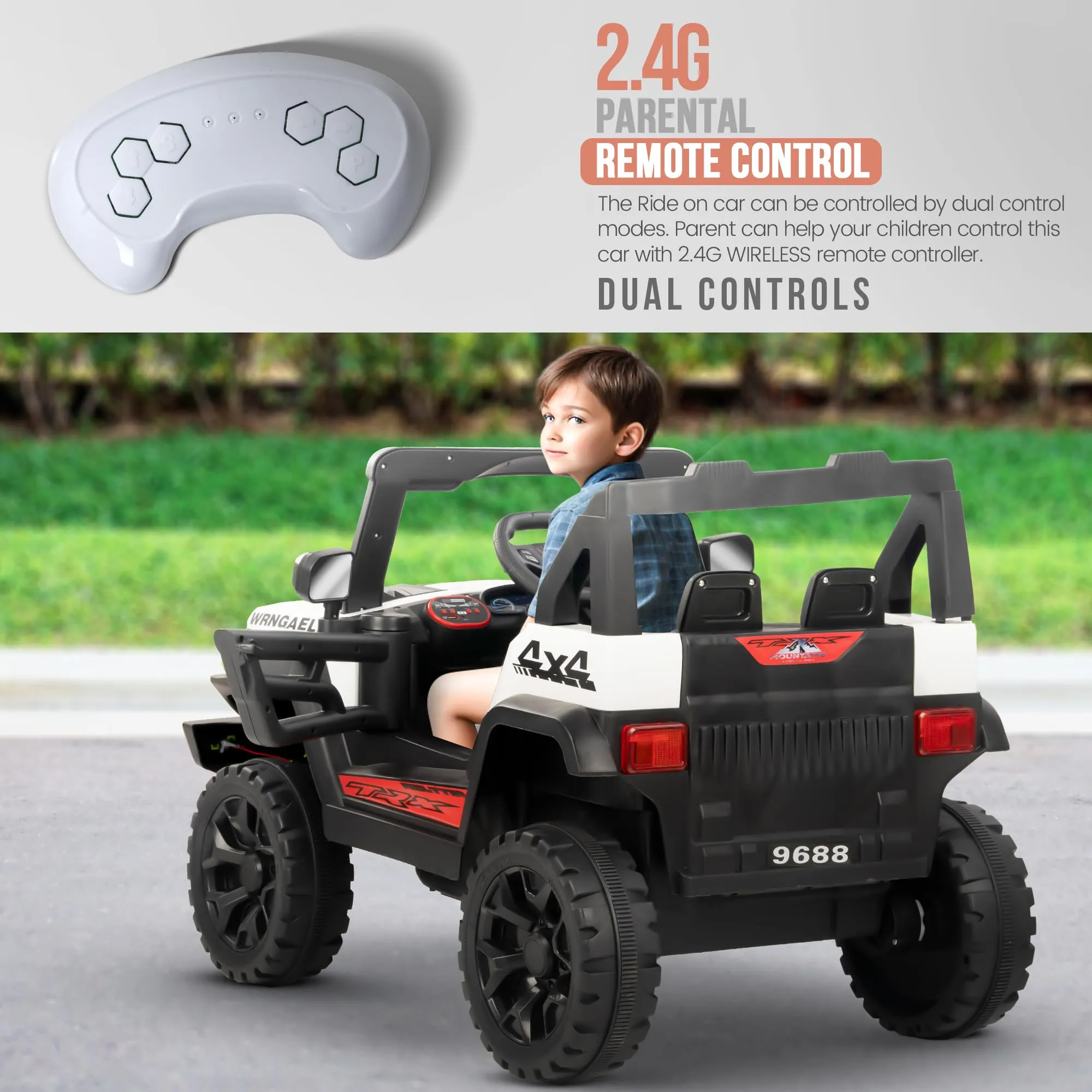 Baybee Wagon Battery Operated Ride on Electric Jeep Car for Kids | Ride on Baby Car with Music & USB, Electric Kids Baby Big Car for Kids to Drive 2 to 6 Years