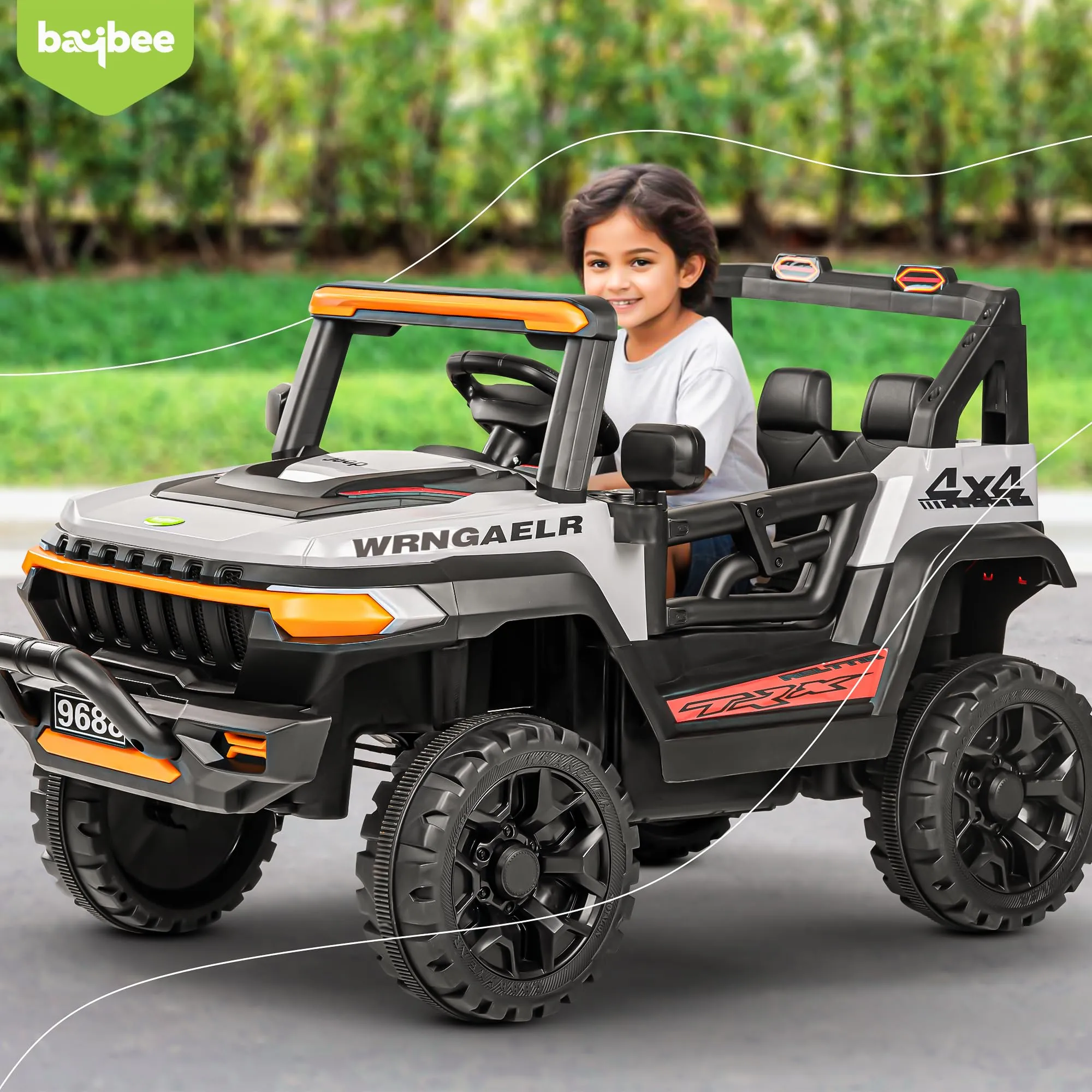 Baybee Wagon Battery Operated Ride on Electric Jeep Car for Kids | Ride on Baby Car with Music & USB, Electric Kids Baby Big Car for Kids to Drive 2 to 6 Years