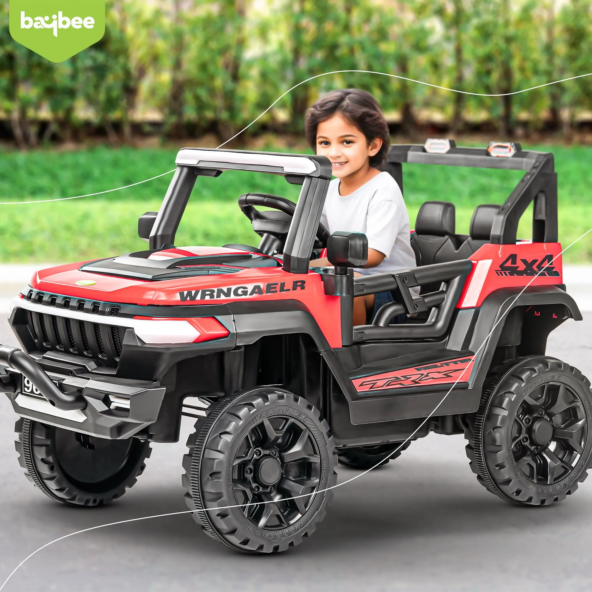 Baybee Wagon Battery Operated Ride on Electric Jeep Car for Kids | Ride on Baby Car with Music & USB, Electric Kids Baby Big Car for Kids to Drive 2 to 6 Years