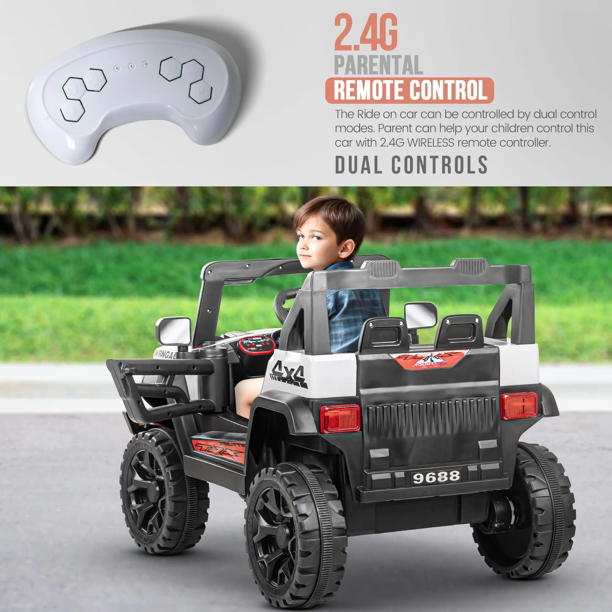 Baybee Wagon Battery Operated Ride on Electric Jeep Car for Kids | Ride on Baby Car with Music & USB, Electric Kids Baby Big Car for Kids to Drive 2 to 6 Years