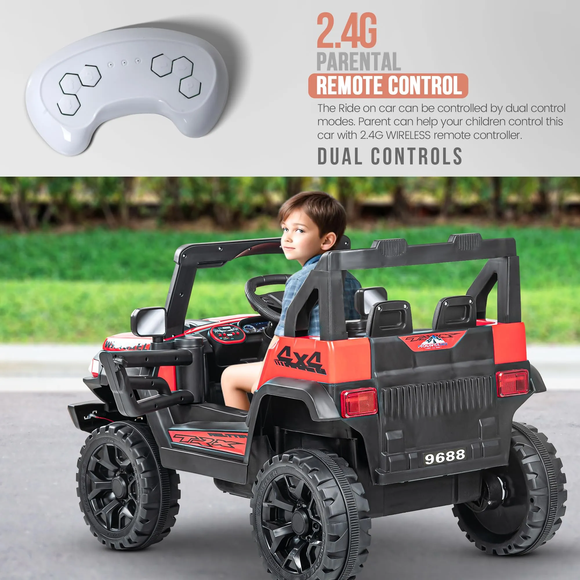 Baybee Wagon Battery Operated Ride on Electric Jeep Car for Kids | Ride on Baby Car with Music & USB, Electric Kids Baby Big Car for Kids to Drive 2 to 6 Years