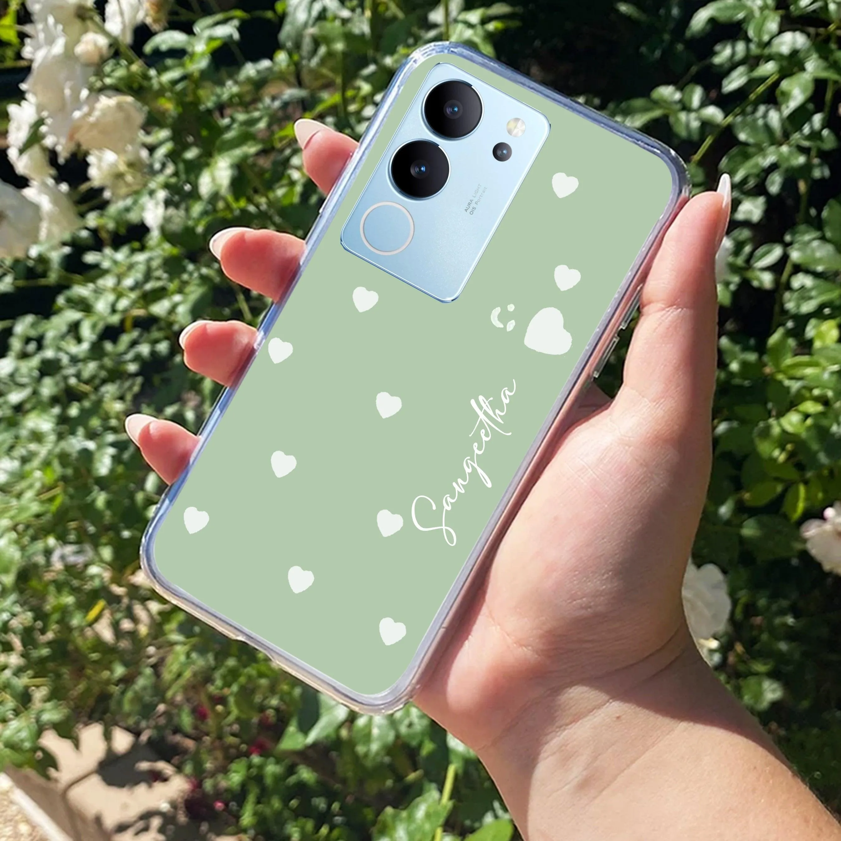 Be Loved Customize Transparent Silicon Case Mint Green For Vivo