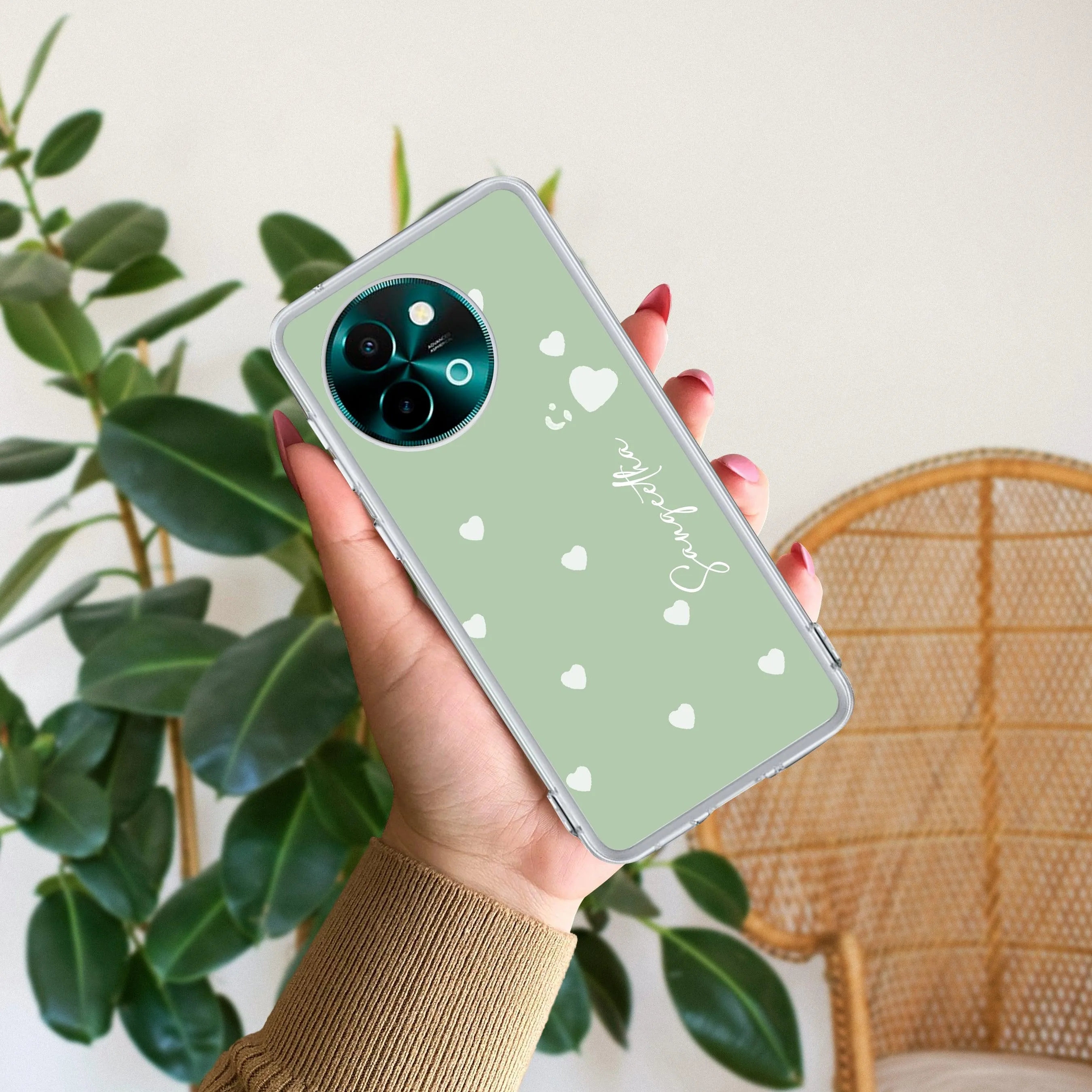 Be Loved Customize Transparent Silicon Case Mint Green For Vivo