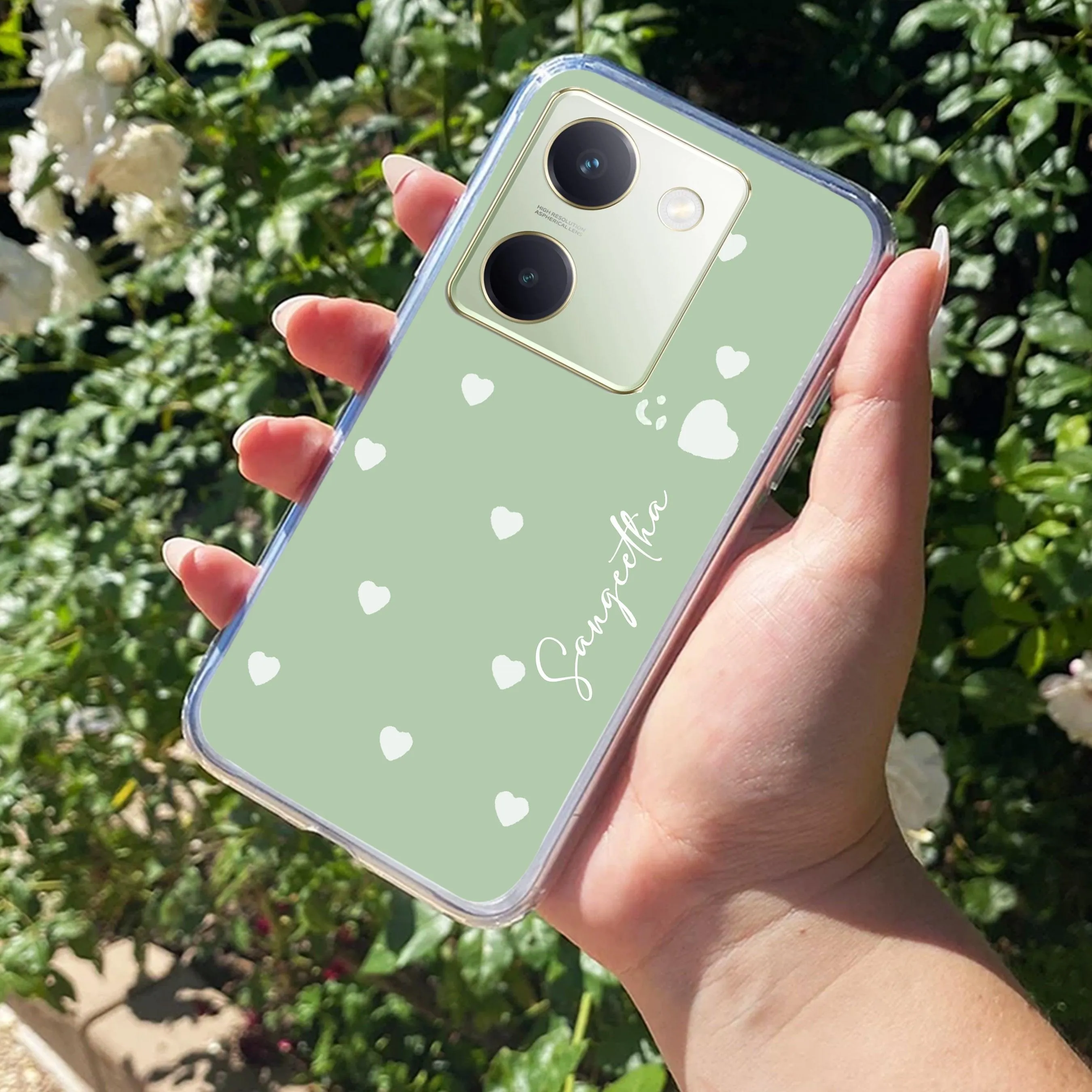 Be Loved Customize Transparent Silicon Case Mint Green For Vivo