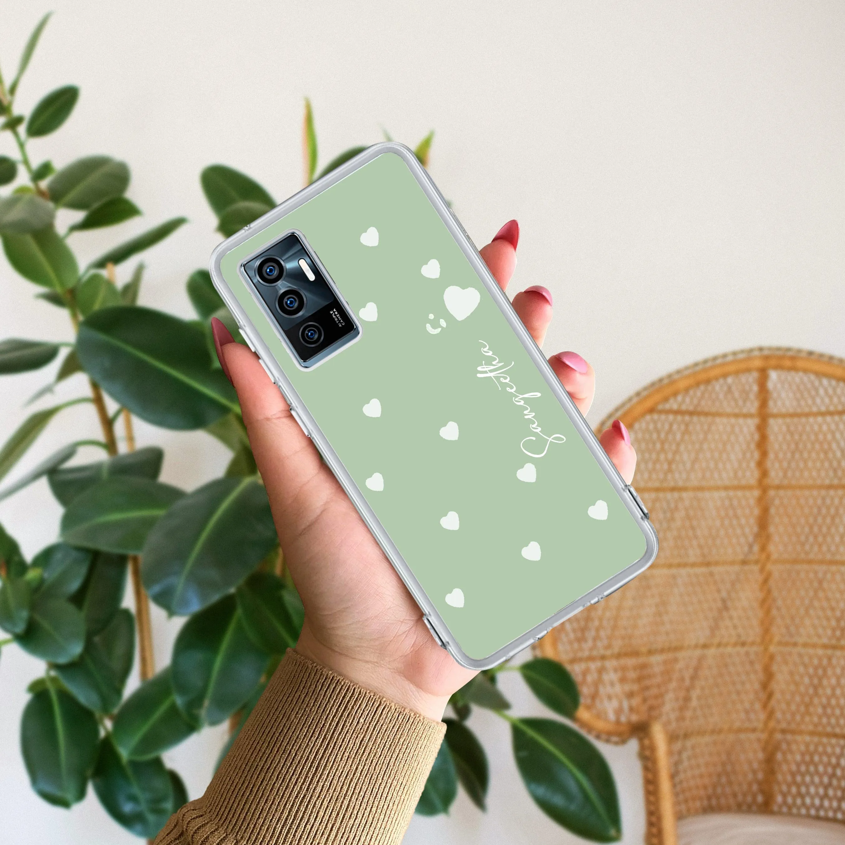 Be Loved Customize Transparent Silicon Case Mint Green For Vivo