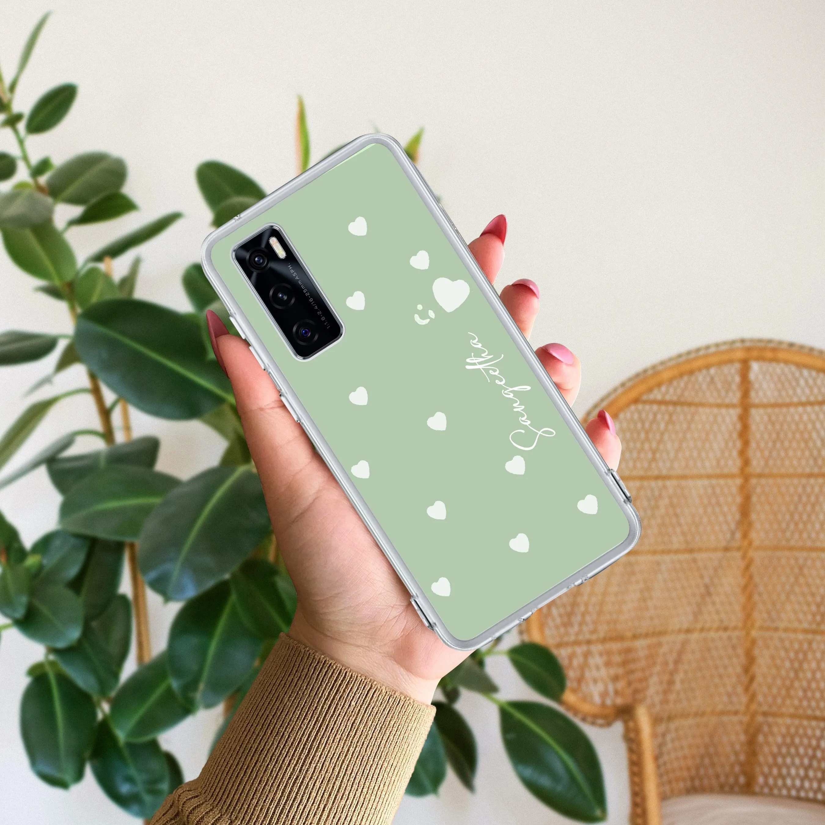 Be Loved Customize Transparent Silicon Case Mint Green For Vivo