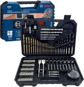 Bosch Professional 103-Piece Mixed Accessory Set, Black (2608594070)