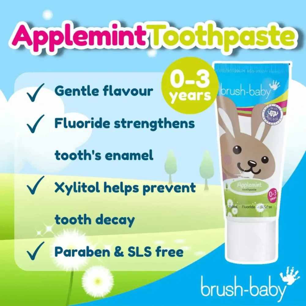 Brush-Baby Applemint Baby Toothpaste (0-3 years)