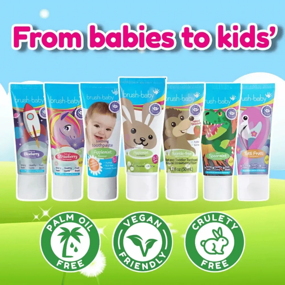 Brush-Baby Applemint Baby Toothpaste (0-3 years)