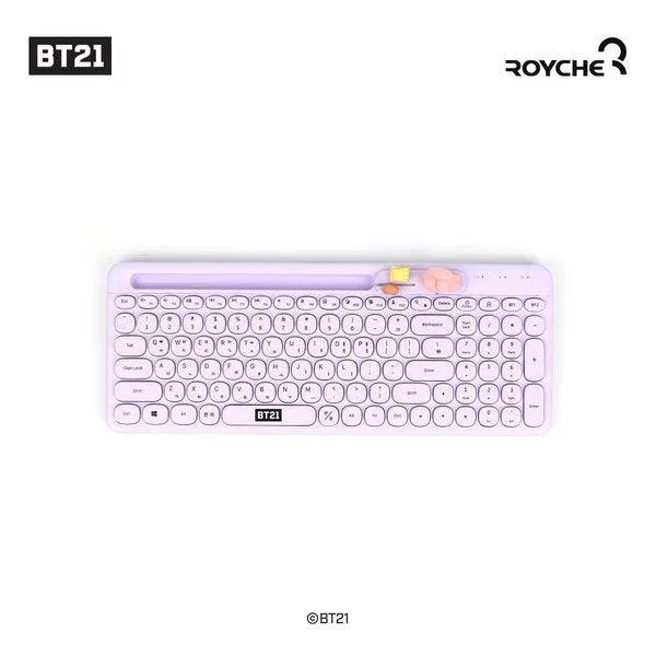 BT21 Little Buddy Baby Wireless Bluetooth Keyboard/ Multi Pairing/ Baby Figure Desk Top