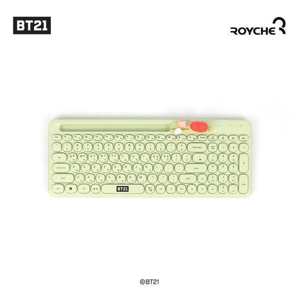 BT21 Little Buddy Baby Wireless Bluetooth Keyboard/ Multi Pairing/ Baby Figure Desk Top