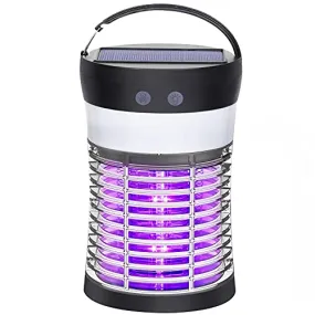 Bug Zapper Indoor Outdoor, Solar Mosquito Zapper, 3 in 1 Mosquito Trap Cordless & Rechargeable, 3500 Volt Electric Insect Fly Trap Equipped 2500mAh Battery for Home,Kitchen,Patio (3000 Volt)