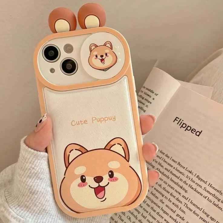 Cartoon Pink Pig, Puppy, Panda, and Cow Cute Phone Case For iPhone 15 Pro Max, 14, 13, 11, or 12