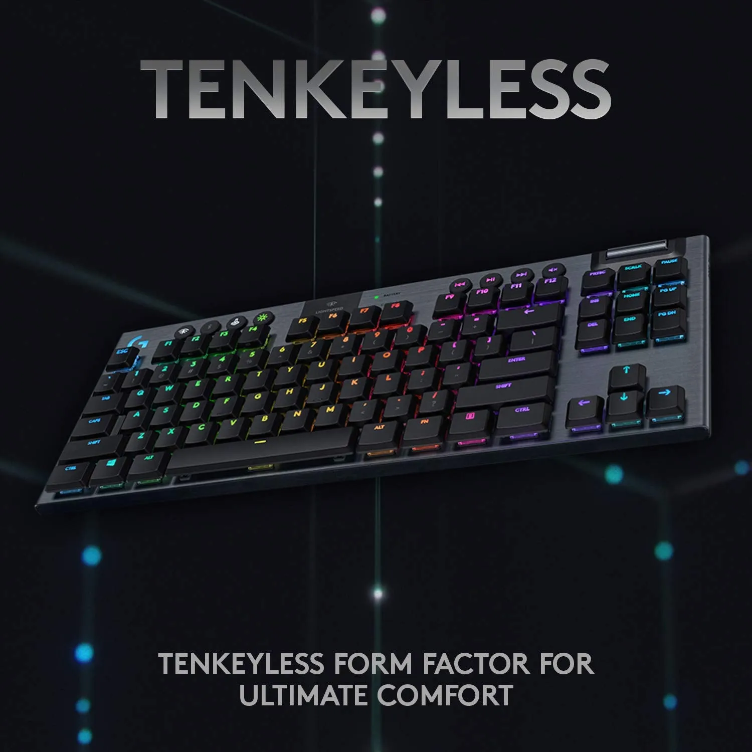 Certified Refurbished - Logitech - G915 LIGHTSPEED TKL Wireless Mechanical GL Clicky Switch Gaming Keyboard