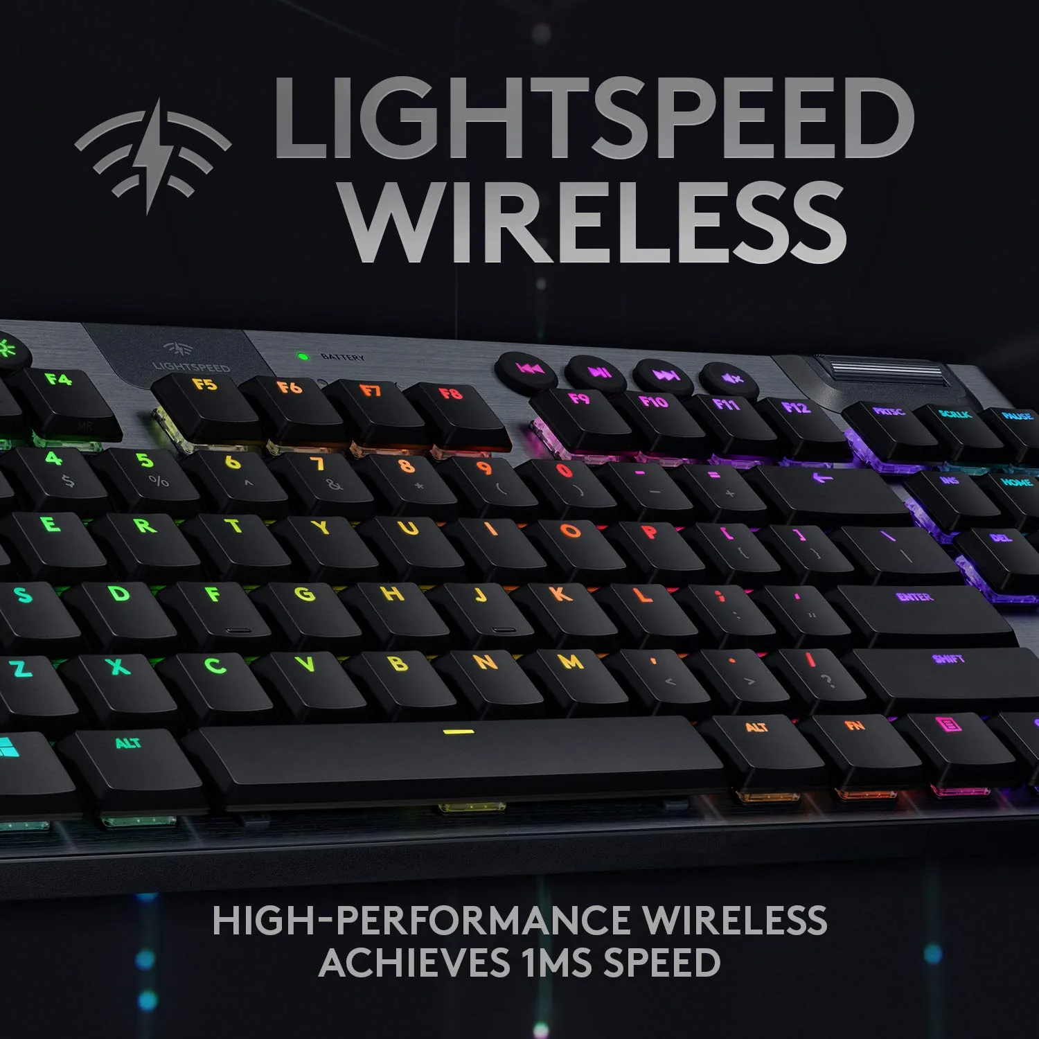 Certified Refurbished - Logitech - G915 LIGHTSPEED TKL Wireless Mechanical GL Clicky Switch Gaming Keyboard