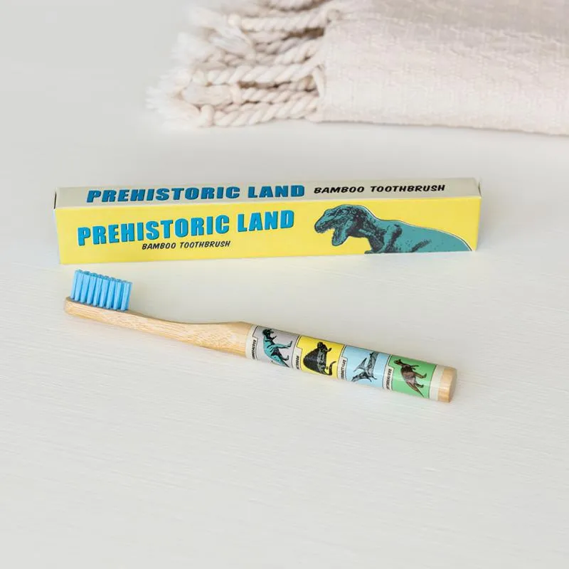 Children's Prehistoric Land Bamboo Toothbrush