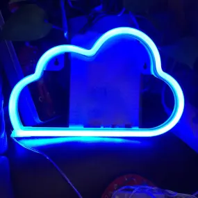 Contemporary LED Kids Nightstand Lamp: Plastic Cloud Night Light in White