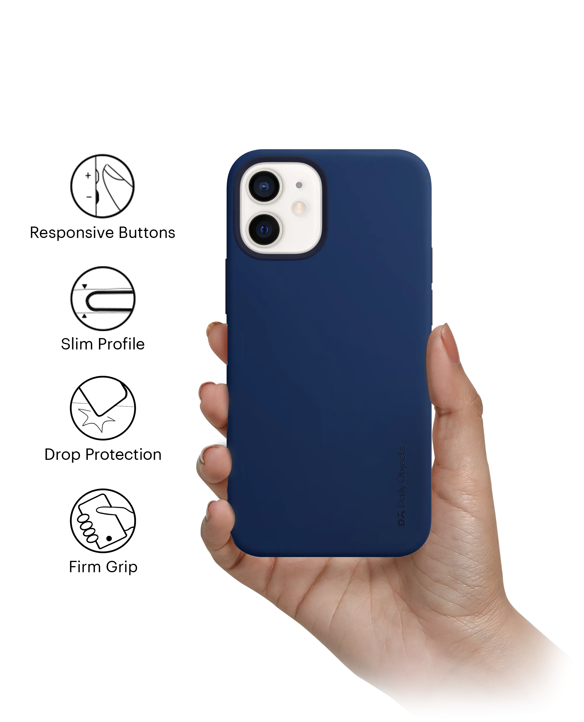 DailyObjects Blue Flekt Silicone Case Cover For iPhone 12 Mini