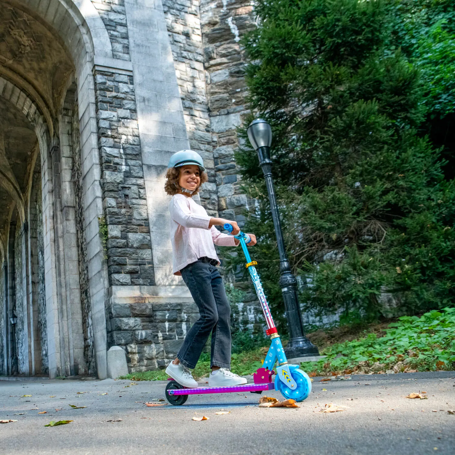 Disney Frozen II Light-Up Folding Electric Scooter