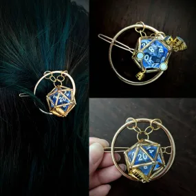 DnD D20 Barrette Hair Clip