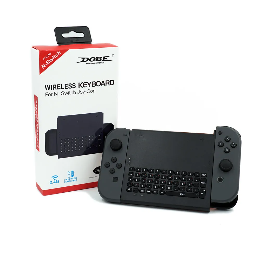 Dobe 2.4G Wireless Keyboard with Holder for Nintendo Switch/ Switch Oled NS Joy-Con Controller Joypad