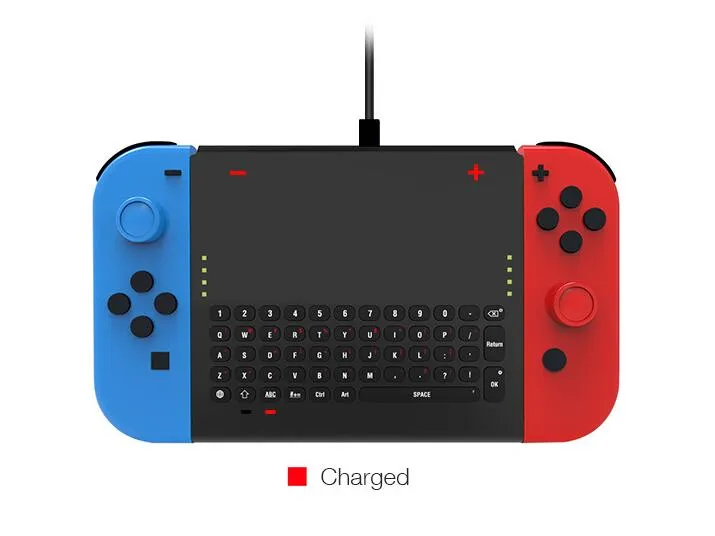 Dobe 2.4G Wireless Keyboard with Holder for Nintendo Switch/ Switch Oled NS Joy-Con Controller Joypad