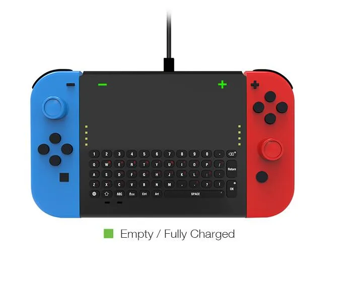 Dobe 2.4G Wireless Keyboard with Holder for Nintendo Switch/ Switch Oled NS Joy-Con Controller Joypad