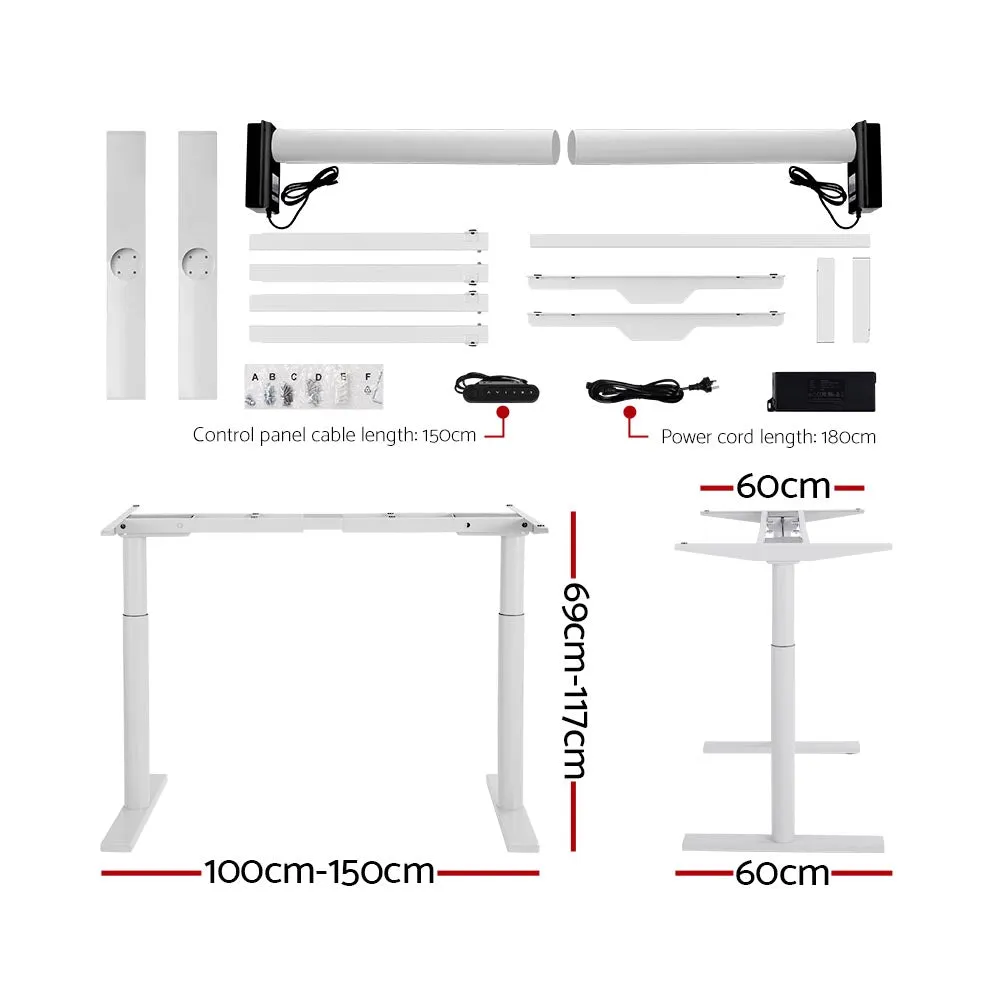 Dual Motor Electric Adjustable Standing Desk 120CM, Artiss