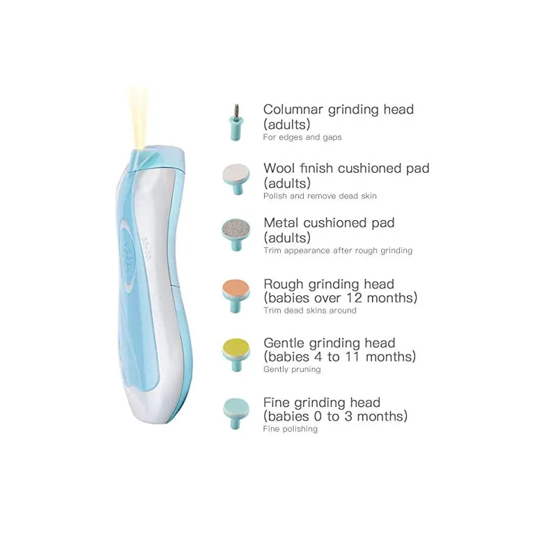 Electric Baby Nail File with Light