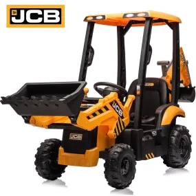 Electric Ride on Excavator for Kids, Licensed JCB 12V Ride-On Construction Toys with Remote