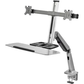 Ergonomic Standing Desk Converter With Height Adjustable Keyboard & Counterbalance Monitor Mount