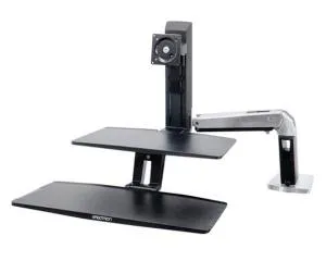 Ergotron 24391026 WorkFit-A Sit-Stand Workstation With Suspended Keybo