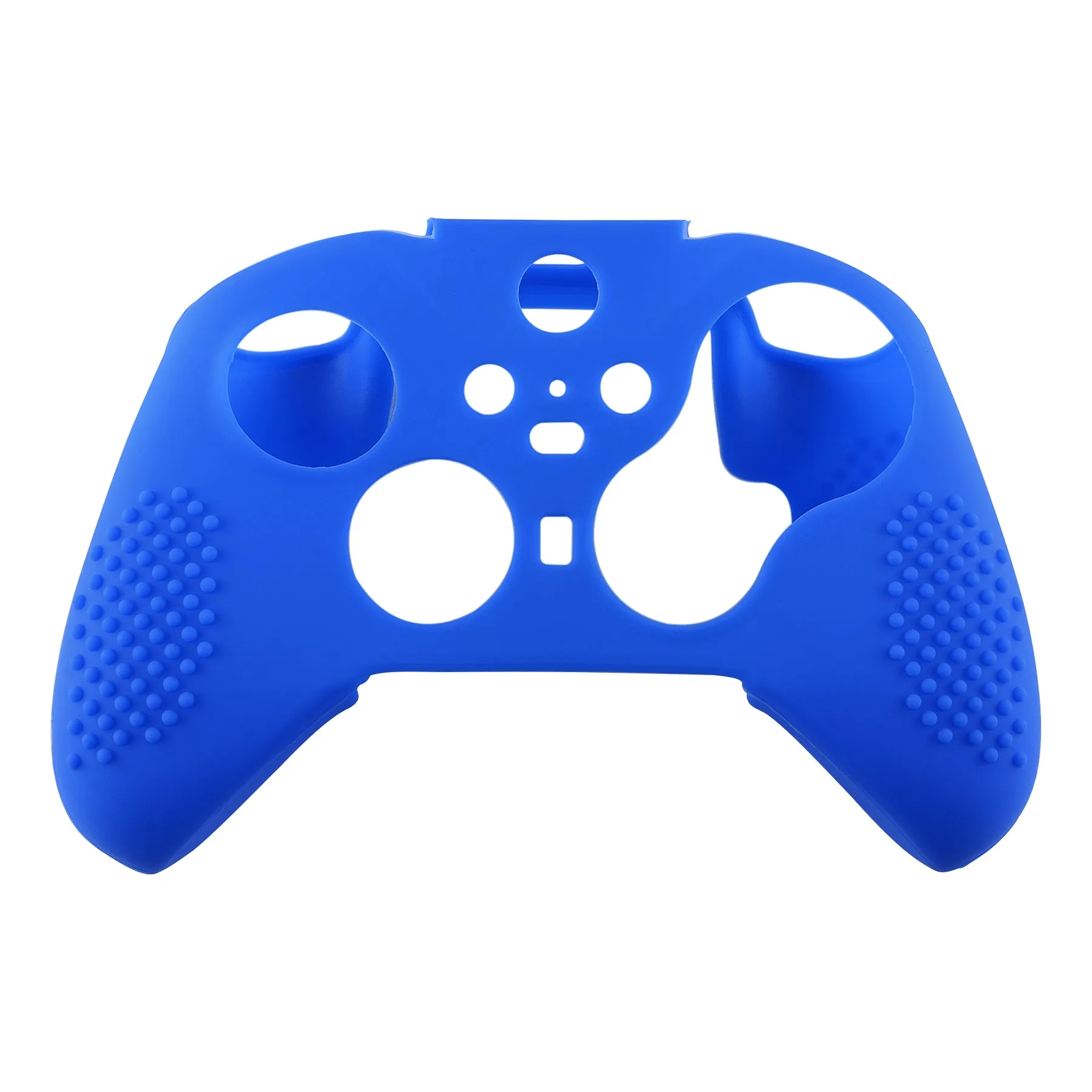 eXtremeRate PlayVital Blue Soft Anti-Slip Silicone Cover Skins, Controller Protective Case for New Xbox One Elite Series 2 (Model 1797 and Core Model 1797) with Thumb Grips Analog Caps -XBOWP0047GC