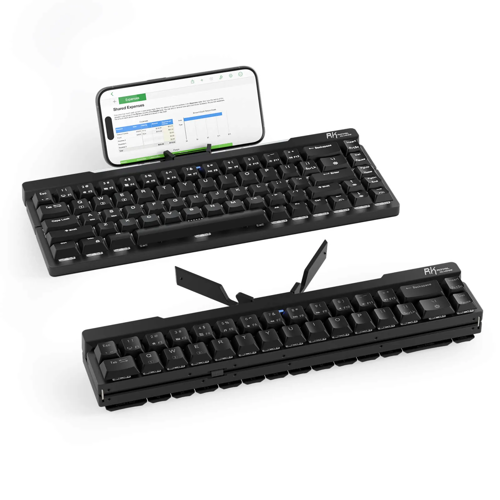 F68 60% Foldable Low Profile Mechanical Keyboard