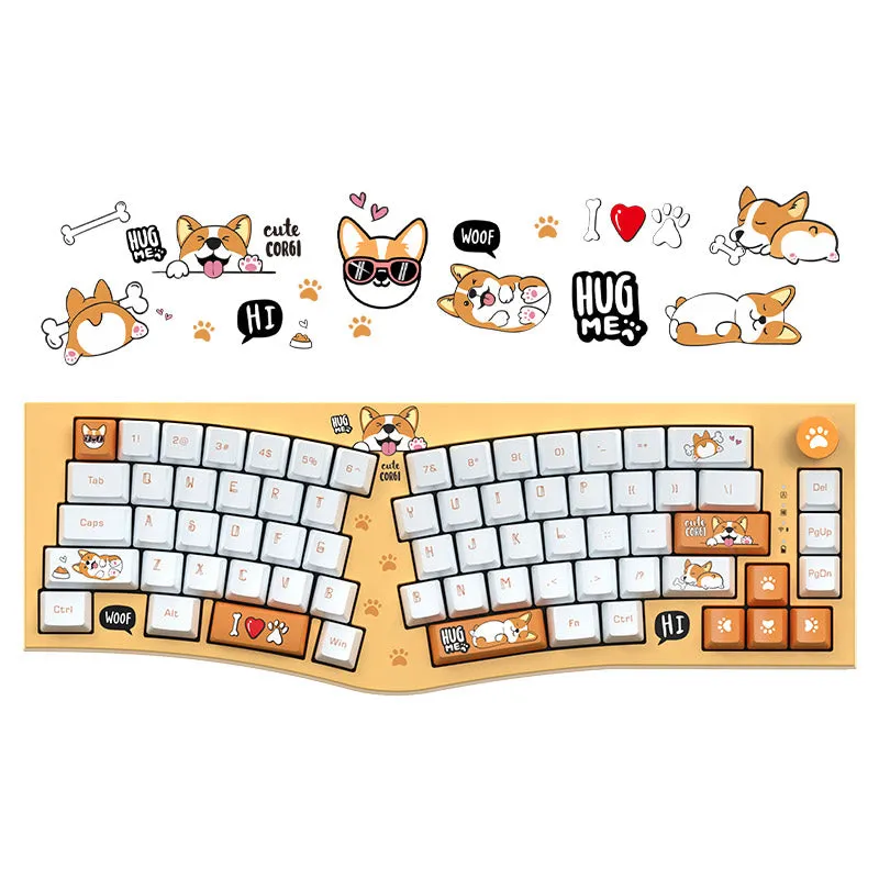 FEKER Alice80 Corgi Mechanical Keyboard with Wood Wrist Rest