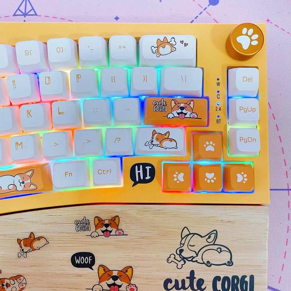 FEKER Alice80 Corgi Mechanical Keyboard with Wood Wrist Rest