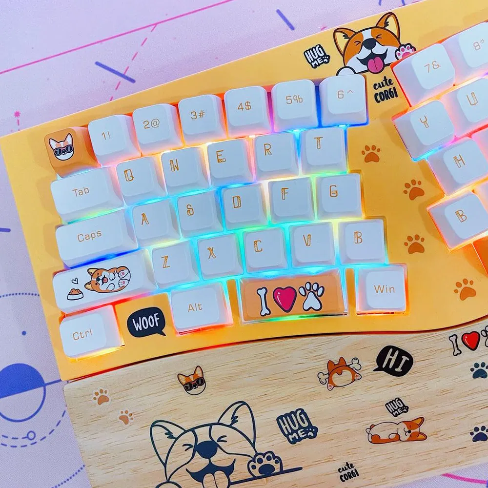 FEKER Alice80 Corgi Mechanical Keyboard with Wood Wrist Rest