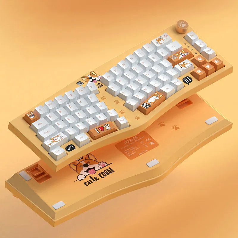 FEKER Alice80 Corgi Mechanical Keyboard with Wood Wrist Rest