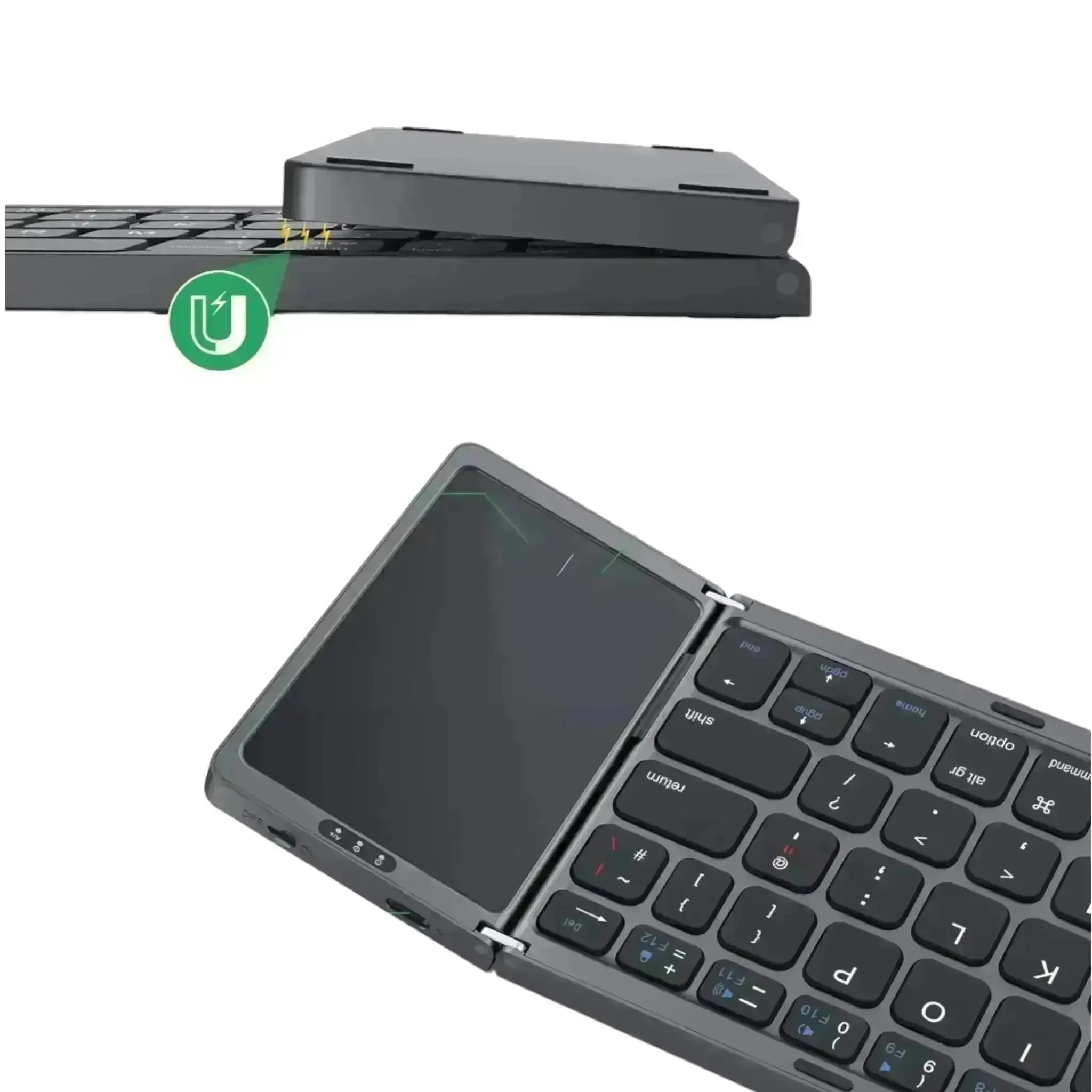 Foldable Bluetooth Keyboard – Touchpad & USB-C Compatibility