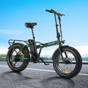 Folding 20" Electric Bike, 250W Motor, 36V Battery - Everfit