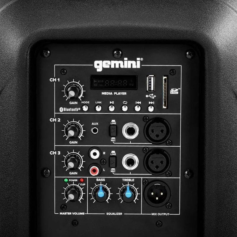 Gemini AS-2110BT 10" 1000W Powered Loudspeaker