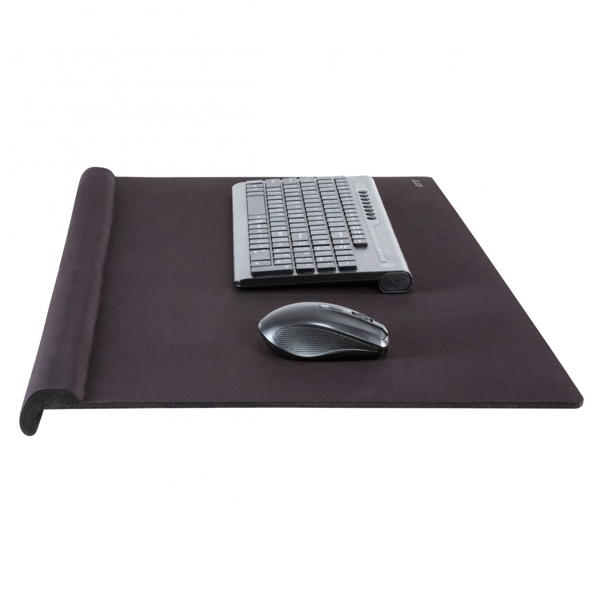 Giant Mousepad / Deskpad with Cushioned Wrist Rest Edge and Mousing Surface