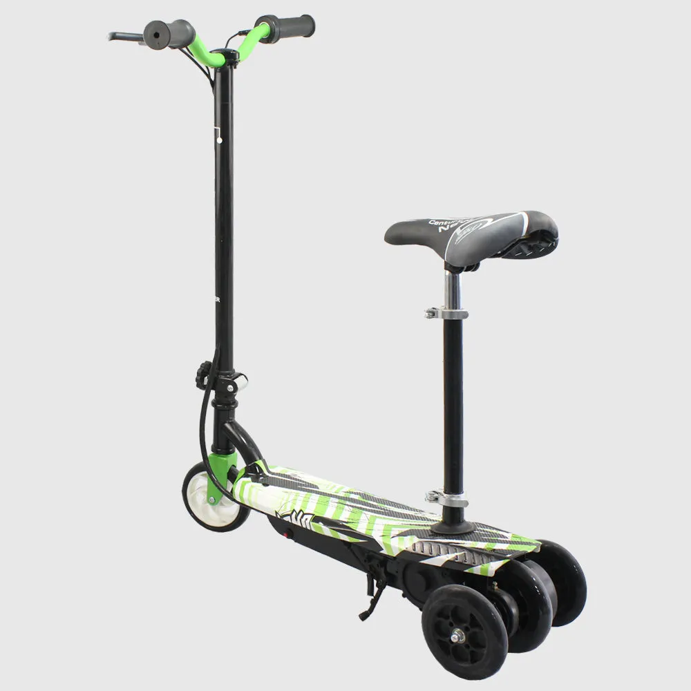 Green/Black Kick SUGO Electric Seat Foldable Kids Electric Scooter